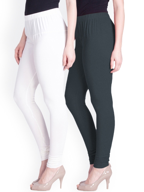 

LYRA Women Pack Of 2 Assorted Churidar Length Leggings