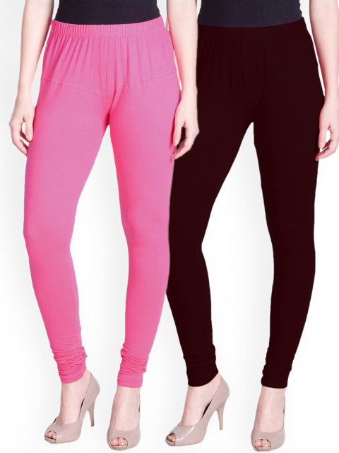 

LYRA Women Pack Of 2 Assorted Churidar-Length Leggings