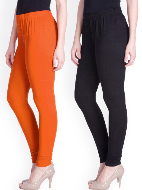 

LYRA Women Pack Of 2 Assorted Churidar-Length Leggings