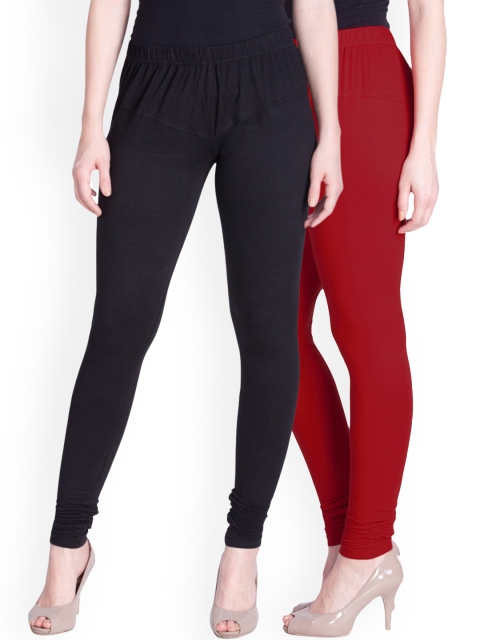 

LYRA Women Pack Of 2 Assorted Churidar-Length Leggings