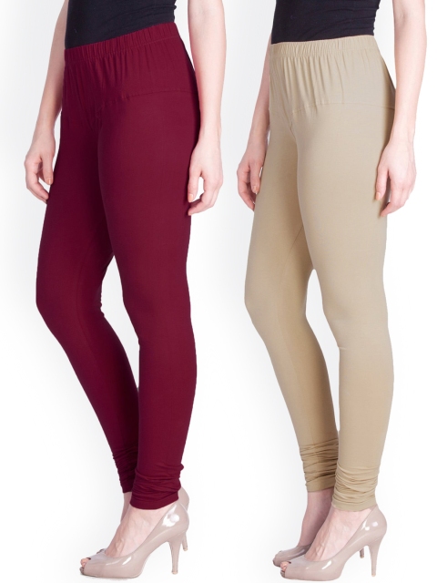 

LYRA Women Pack Of 2 Assorted Churidar-Length Leggings