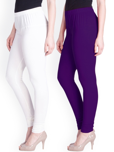 

LYRA Women Pack Of 2 Assorted Churidar-Length Leggings