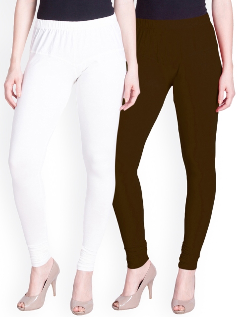 

LYRA Women Pack Of 2 Assorted Churidar-Length Leggings