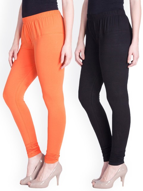 

LYRA Women Pack Of 2 Assorted Churidar-Length Leggings