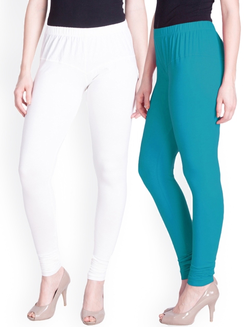 

LYRA Women Pack Of 2 Assorted Churidar-Length Leggings