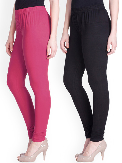 

LYRA Women Pack Of 2 Assorted Churidar-Length Leggings