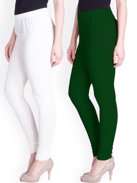 

LYRA Women Pack Of 2 Assorted Churidar-Length Leggings