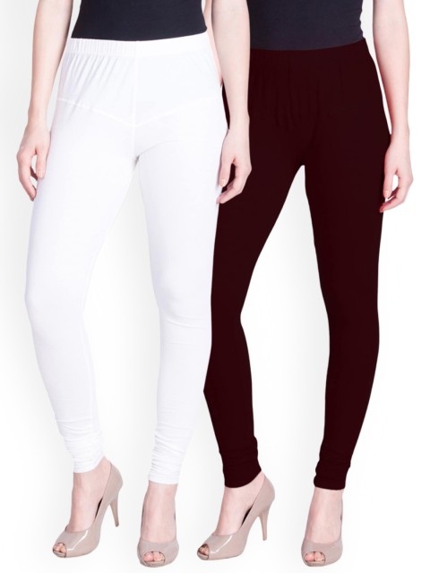 

LYRA Women Pack Of 2 Assorted Churidar-Length Leggings