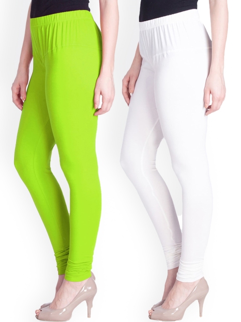 

LYRA Women Pack Of 2 Assorted Solid Churidar-Length Leggings