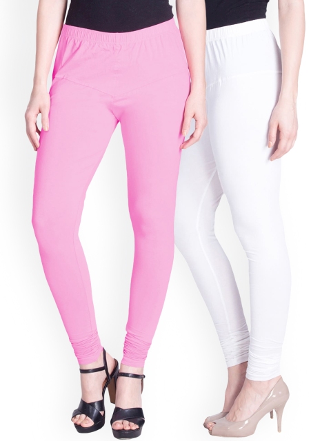 

LYRA Women Pack Of 2 Assorted Churidar-Length Cotton Leggings