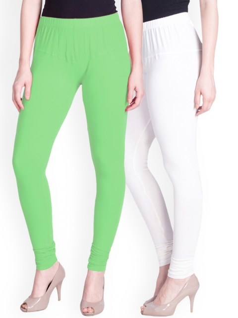 

LYRA Women Pack Of 2 Assorted Churidar Length Cotton Leggings