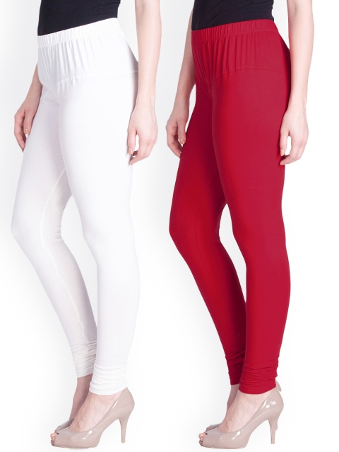 

LYRA Women Pack Of 2 Assorted Churidar Length Cotton Leggings