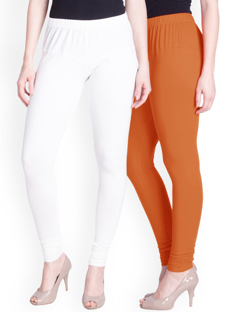 

LYRA Women Pack Of 2 Assorted Churidar-Length Cotton Leggings