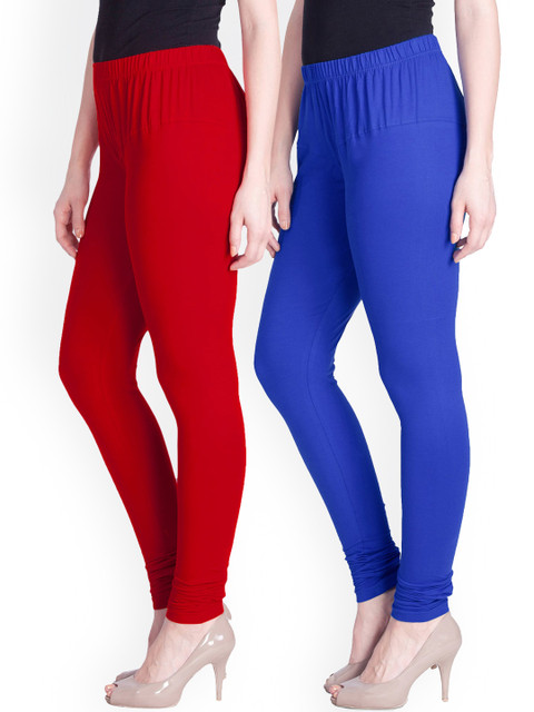 

LYRA Women Pack Of 2 Assorted Churidar Length Cotton Leggings
