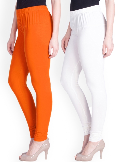 

LYRA Women Pack Of 2 Assorted Churidar-Length Cotton Lycra Leggings