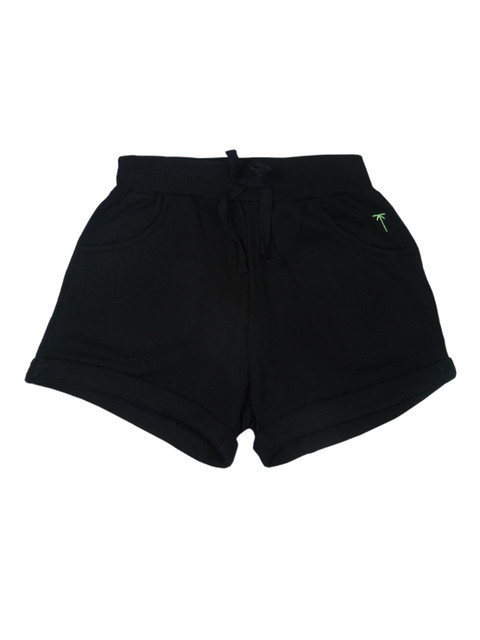 

Palm Tree Girls Black Solid Regular Fit Shorts