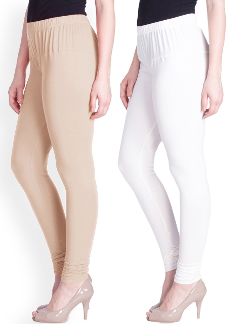

LYRA Women Pack Of 2 Churidar Length Leggings, Assorted