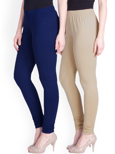 

LYRA Women Pack Of 2 Assorted Churidar Length Leggings