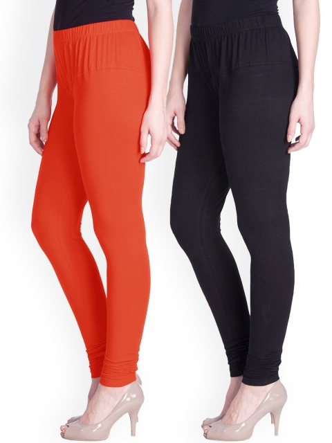 

LYRA Women Pack Of 2 Assorted Churidar Length Leggings