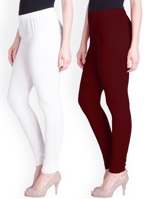 

LYRA Women Pack Of 2 Assorted Churidar-Length Leggings