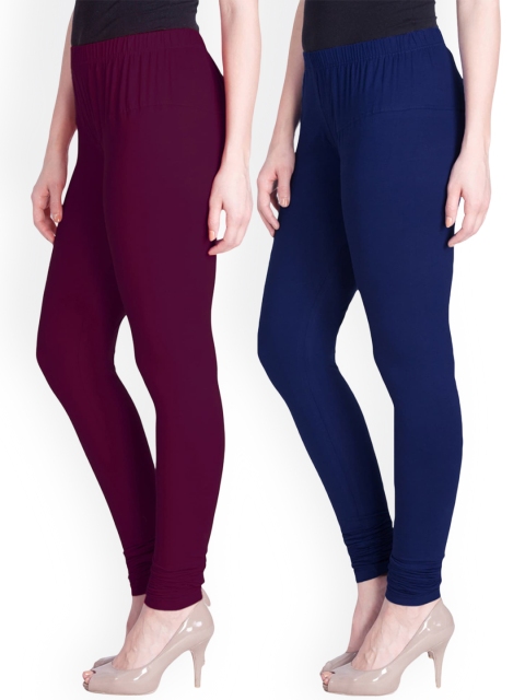

LYRA Women Pack Of 2 Assorted Churidar Length Leggings