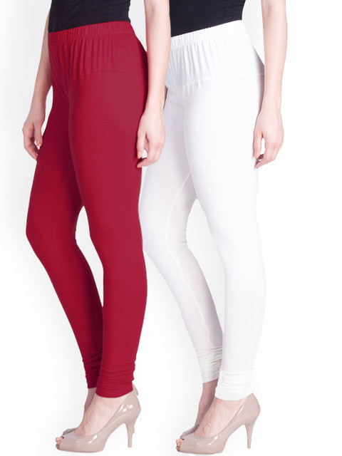 

LYRA Women Pack Of 2 Assorted Churidar Length Leggings
