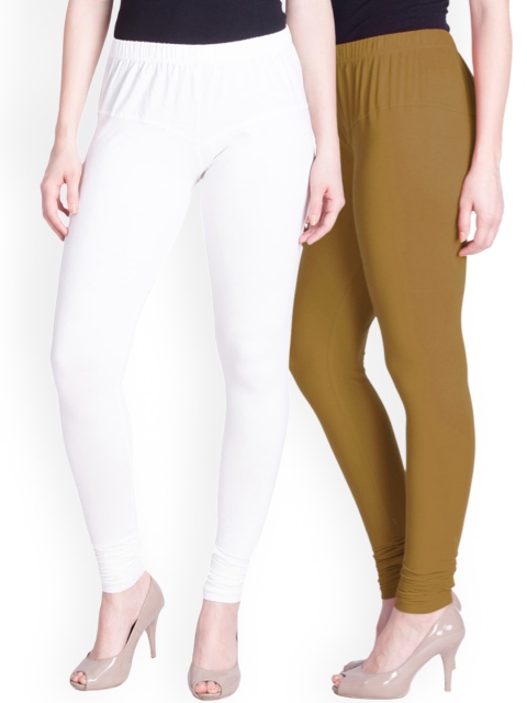 

LYRA Women Pack Of 2 Assorted Churidar-Length Leggings