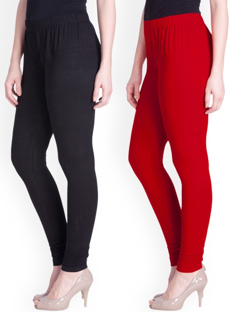

LYRA Women Pack Of 2 Assorted Churidar-Length Leggings