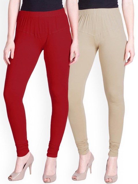 

LYRA Women Pack Of 2 Assorted Churidar-Length Leggings