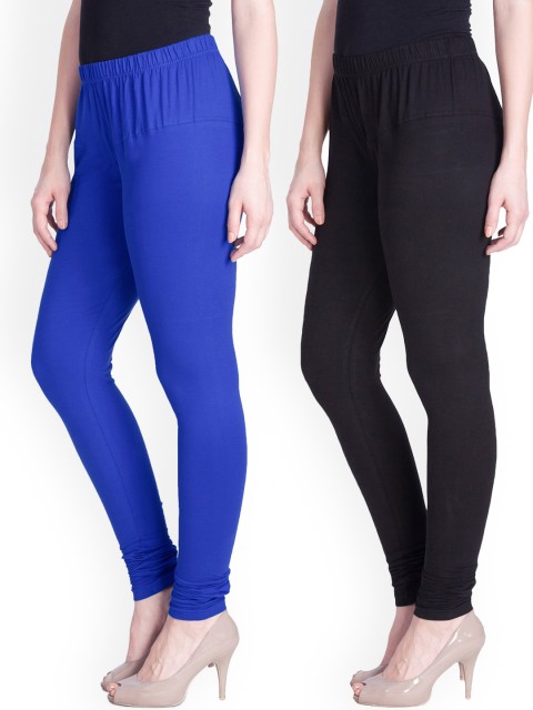

LYRA Women Pack Of 2 Assorted Churidar Length Leggings