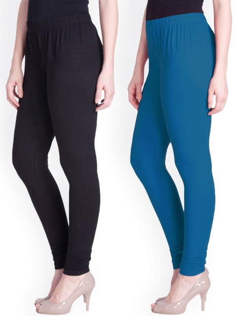 

LYRA Women Pack Of 2 Assorted Churidar-Length Leggings