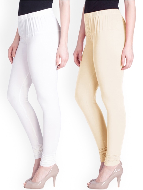 

LYRA Women Pack Of 2 Assorted Churidar Length Leggings