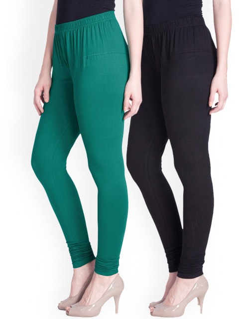 

LYRA Women Pack Of 2 Assorted Churidar-Length Leggings