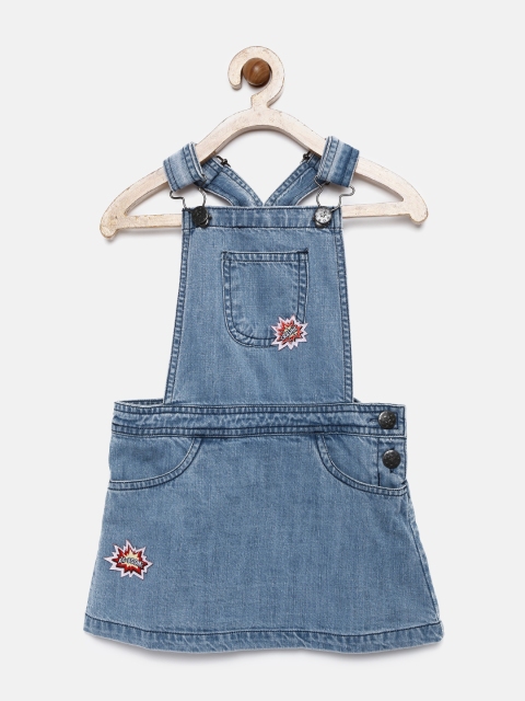 

YK Girls Blue Denim Dungarees
