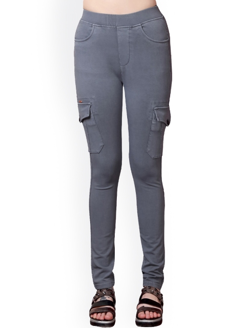 

FCK-3 Women Grey Melange Hottie Slim Fit High-Rise Coloured Stretchable Cotton Jeans