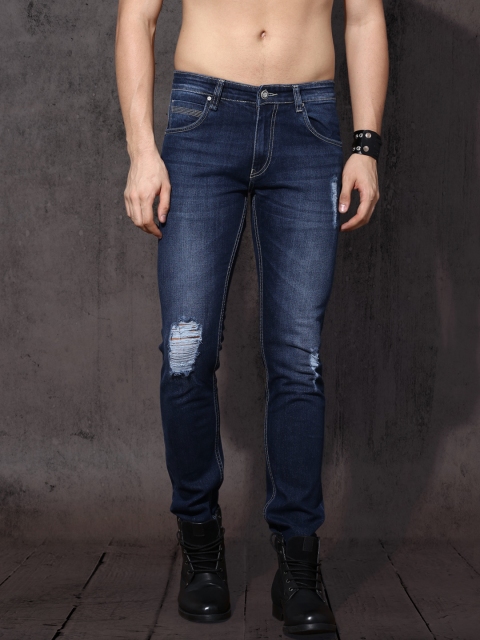 

Roadster Men Blue Skinny Fit Mid-Rise Mildly Distressed Stretchable Jeans