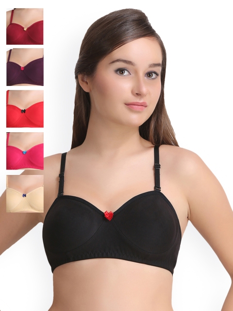 

Leading Lady Pack of 6 Everyday Bras LLDEMI-6, Multi