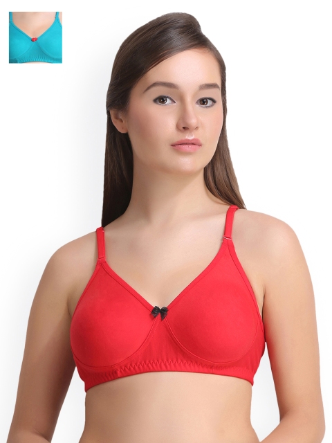 

Leading Lady Pack of 2 Everyday Bras LLDINKY-2-RG-RD, Red