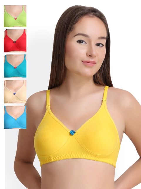 

Leading Lady Pack of 6 Full-Coverage Bras, Multi