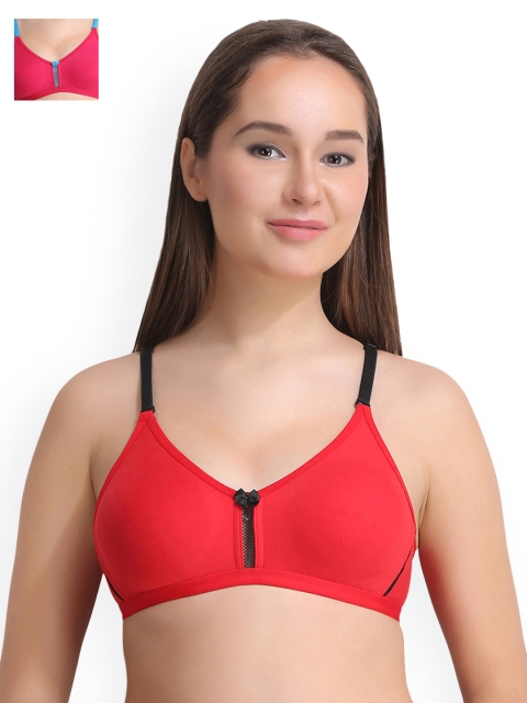 

Leading Lady Pack of 2 Full-Coverage Bras LLDONA-2-RN-RD, Pink