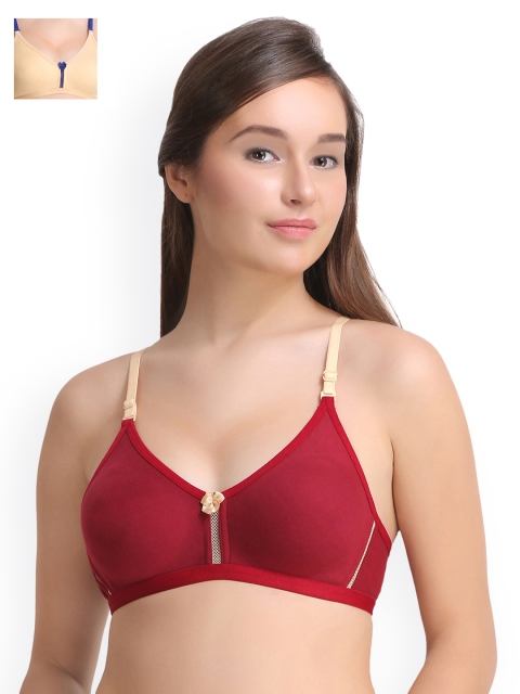 

Leading Lady Pack of 2 Full-Coverage Bras LLDONA-2-SKN-MR, Beige