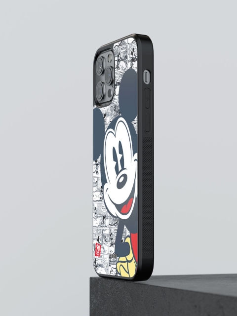 

macmerise Grey Mickey Comicstrip Design Printed iPhone 12 Pro Max Bumper Case