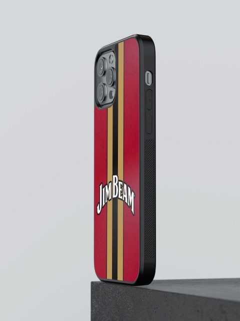 

macmerise Red & Black Jim Beam Raspberry iPhone 12 Pro Max Bumper Mobile Phone Case