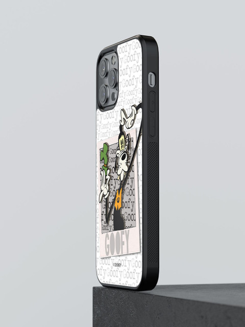 

macmerise White & Black Hello Mr Goofy Design Printed iPhone 12 Pro Max Bumper Case
