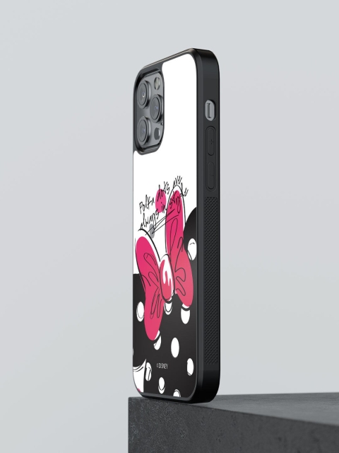

macmerise White & Pink Printed Polka Minnie iPhone 12 Pro Max Bumper Case
