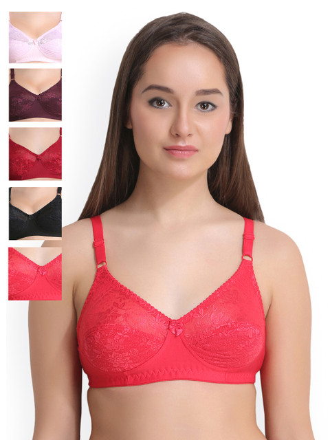 

Leading Lady Pack of 6 Full Coverage Everyday Bras LLNANCY-6, Multi