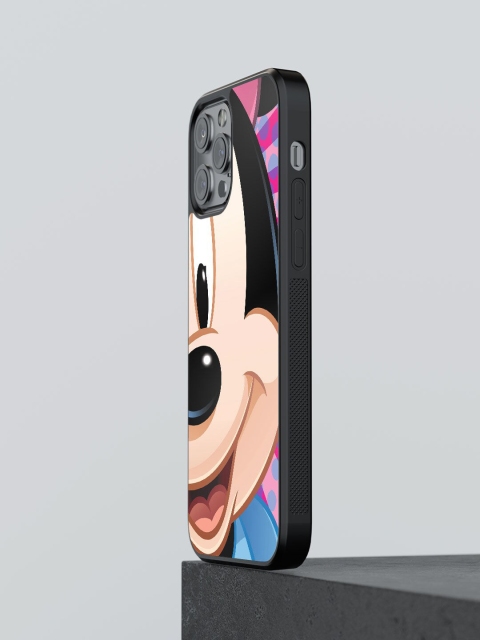 

macmerise Black Printed Zoom Up Minnie Design iPhone 12 Pro Phone Back Case