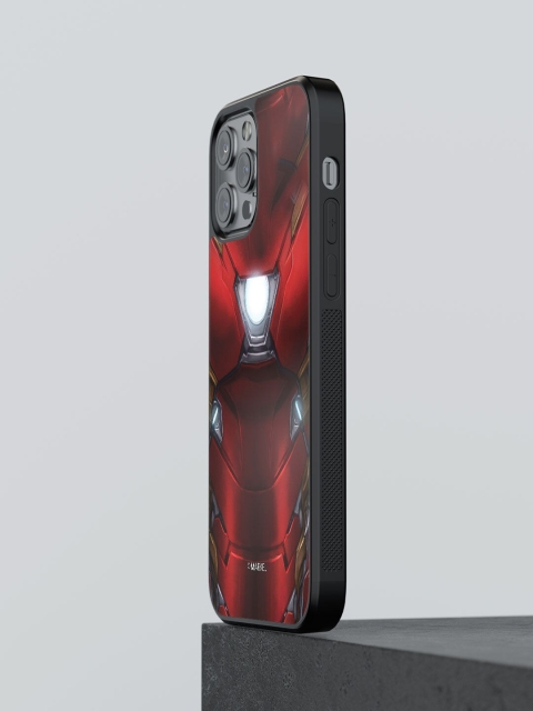 

macmerise Black & Red Printed Suit up Ironman Design iPhone 12 Pro Phone Back Case
