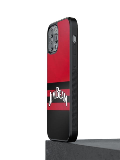 

macmerise Red Printed Jim Beam Striped iPhone 12 Pro Max Bumper Case