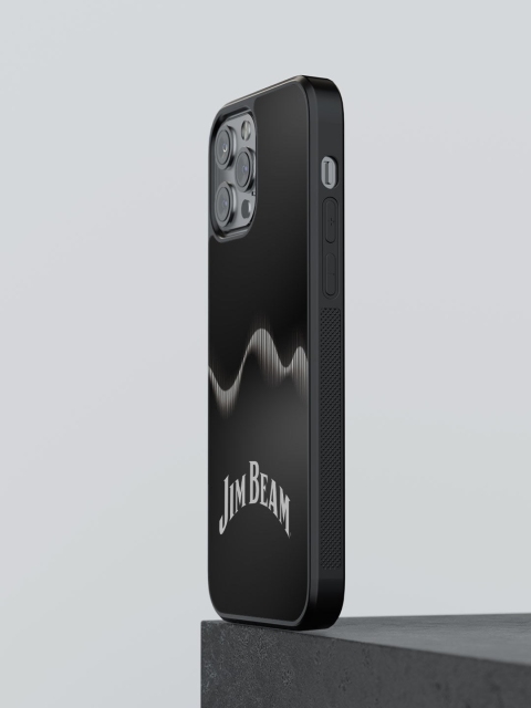 

macmerise Black Jim Beam Sound Waves Design Printed iPhone 12 Pro Max Bumper Back Case